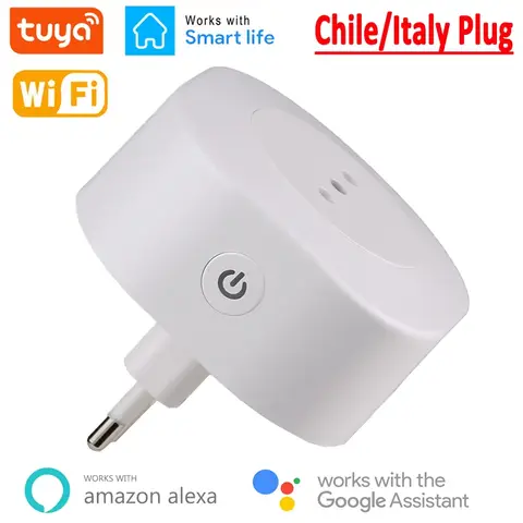 자세히 둘러보기 16A Wifi 스마트 플러그 이탈리아 칠레 소켓 전원 타이머 USB 충전기 Tuya SmartLife APP 음성 제어는 Google 홈 Alexa에서 작동합니다.