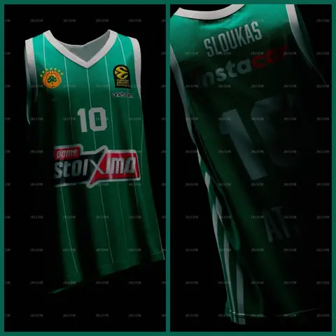 Go To 자세히 둘러보기 25/26 새로운 Panathinaikos 농구 유니폼 팬 유니폼 그리스 남성 여름 운동복 조끼 성인 어린이 빠른 건조 조끼