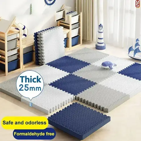 Go To 자세히 둘러보기 8Pcs/2.5cm 두꺼운 Nonslip 아기 크롤링 놀이 매트 어린이 방 및 친환경 퍼즐 매트에 대 한 방음 퍼즐 체육관 매트