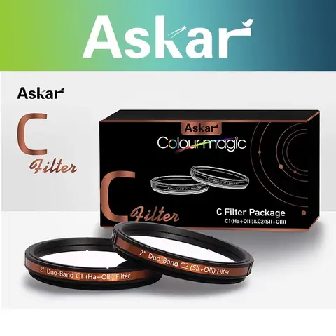 Go To 자세히 둘러보기 ASKAR 2인치 듀얼 대역 통과 필터 C1 H α+OIII, C2 S Ⅱ+OIII C 조합 천문 액세서리