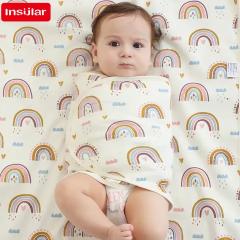 Go To 자세히 둘러보기 Bilayer 아기 신생아 아기 Swaddle Tie Anti startle jump 여름 얇은 면화 부드러운 기저귀 변경 가방