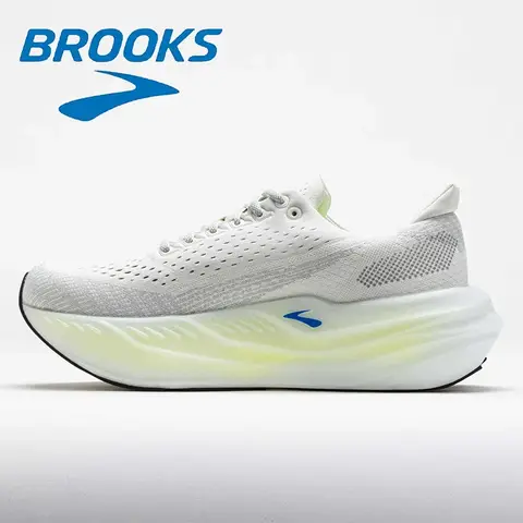 Go To 자세히 둘러보기 Brooks Max Grey 남성용 대비 스포츠 신발 패션 캐주얼 메쉬 표면 충격 흡수 내마모성 마라톤 운동화