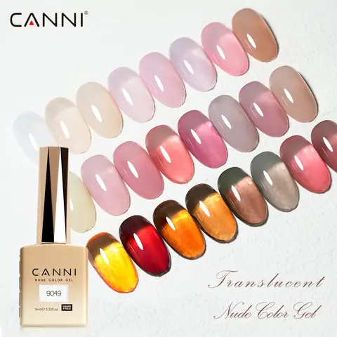 Go To 자세히 둘러보기 CANNI 네일 젤 폴리쉬 HEMA FREE 레드 앰버 컬러 젤리 젤 바니시 세미 투명 슈퍼 글로시 울트라 콸리다이언트 다이아몬드 탑