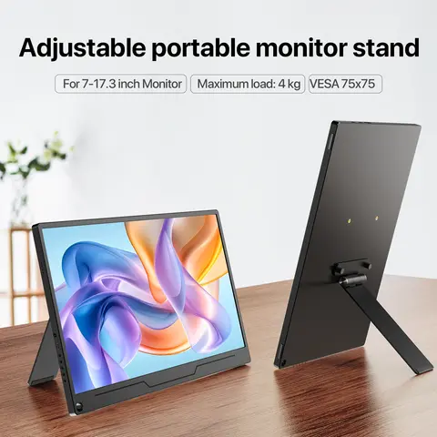 자세히 둘러보기 Cdisplay 조정 가능한 모니터 스탠드 VESA 75*75mm 마운트 호환성 7 - 17.3 인치 M3/M4 포터블 모니터 거치대 틸트 및 회전 스탠딩 태블릿 브래킷 데스크 마운트