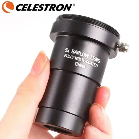 Go To 자세히 둘러보기 Celestron 알루미늄 합금 5X 천문 망원경 접안 렌즈 Barlow Lens 1.25Inch 천문 망원경 액세서리