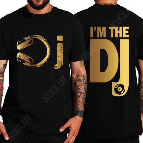 Go To 자세히 둘러보기 DJ 헤드폰 인쇄 T 셔츠 Turntablist 그래픽 남성 streetwear 반팔 티셔츠 녹음 음악 선물 티 티셔츠 남성 의류