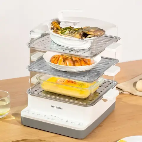 Go To 자세히 둘러보기 Electric Steamer Household Electric Steamer Multi-purpose Water and Electricity Isolation Steamer Reserved Insulation 220V