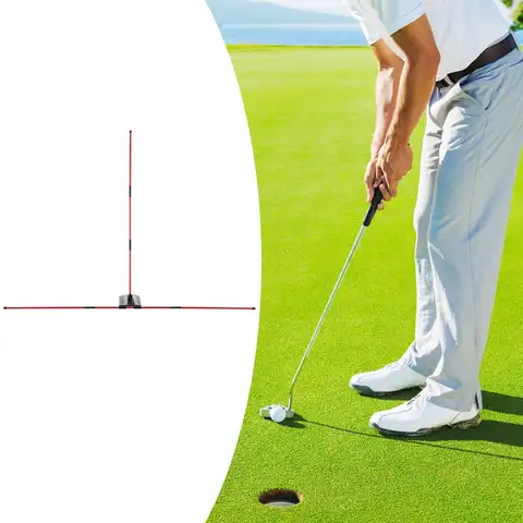 자세히 둘러보기 Golf Alignment Stick Holder Gift Portable Beginners Position Correction Adjustable Angle Practical Golf Swing Trainer for Yard