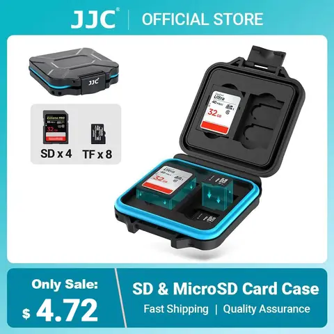 Go To 자세히 둘러보기 JJC SD 카드 홀더 마이크로 SD 카드 케이스 방수 메모리 카드 보관함 주최자 충격 방지 EVA 폼 패드 하드 쉘 Microsd