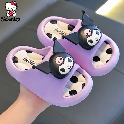 Go To 자세히 둘러보기 Kawaii Sanrio 슬리퍼 헬로 키티 Cinnamoroll 여름 신발 비치 샌들 Kuromi 플립 플롭 야외 My Melody 패션 선물 소녀