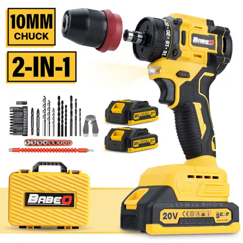 자세히 둘러보기 Makita 18V 배터리 도구 상자 용 24 + 2 토크 브러시리스 스크루 드라이버 드릴 충전 드릴링 머신이있는 10MM 전기 드릴 세트