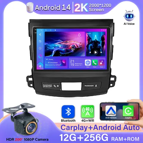 Go To 자세히 둘러보기 Mitsubishi Outlander 2006-2011 Peugeot 4007 Citroen C-Crosser No 2din 차량용 라디오 플레이어 Carplay 비디오 Android Auto GPS 스테레오