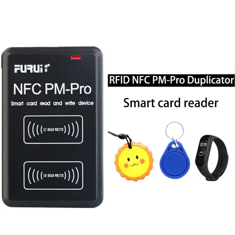 Go To 자세히 둘러보기 RFID 스마트 칩 리더 PM PRO 디코더 NFC 키 복사기 ID IC 태그 복제 13.56mhz 125khz 배지 쓰기 CUID t5577 토큰 균열