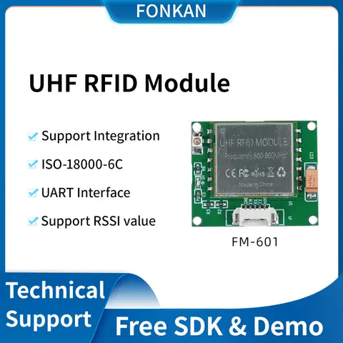 Go To 자세히 둘러보기 UHF RFID 리더 모듈, TTL 3.3V 연결, 860mhz, 960mhz, UART 보드