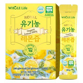 자세히 보기 WHOLELIFE 유기농 레몬즙 14p, 280g, 1개