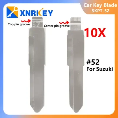 자세히 둘러보기 XNRKEY 스즈키 스위프트용 금속 언컷 블랭크 플립 원격 키 블레이드, keydiy KD xhorse VVDI JMD No. 52, HU87 HU133R, 10 개