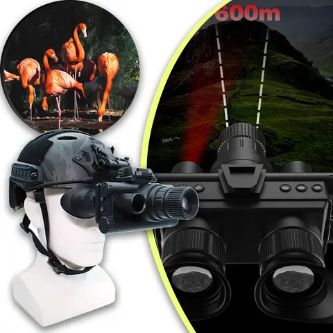 Go To 자세히 둘러보기 Z9157 헬멧 야외 HD 카메라 디지털과 호환되는 저조도 풀 컬러 쌍안 야간 투시경 사냥 탐사
