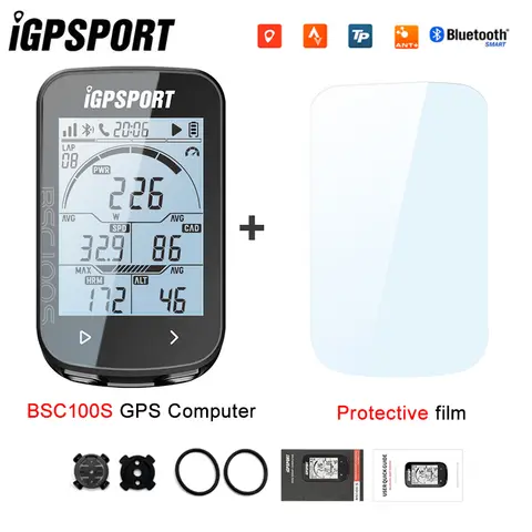Go To 자세히 둘러보기 iGPSPORT BSC100S ANT+ GPS 주행 거리계 사이클링 자전거 컴퓨터 무선 속도계 지원 파워미터 2.6 인치 대형 스크린