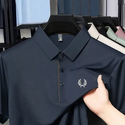 Go To 자세히 둘러보기 럭셔리 트렌드 브랜드 자수 반팔 폴로 셔츠 여름 신상 편안하고 청량한 통기 골프 비즈니스 캐주얼 상의 티셔츠