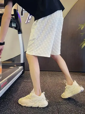Go To 자세히 둘러보기 루즈핏 남성 반바지 스포츠 조거 와이드 포켓 스웨트 배기 보드 비치 드로스트링 노로고 드라이핏 패션 반바지