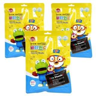 자세히 보기 베베모린 뽀롱뽀롱 뽀로로 복숭아맛 비타민C, 50정, 3개