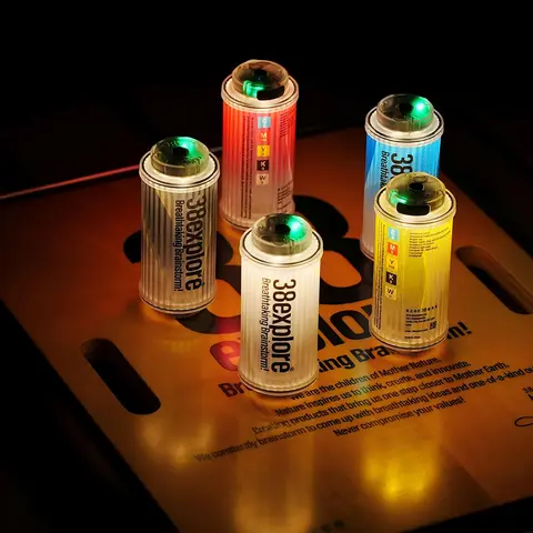 자세히 둘러보기 새로운 38 탐색 손전등 USB 충전식 캠핑 라이트 투명 강력한 3000mAh 미니 LED 캠핑 랜턴 야외