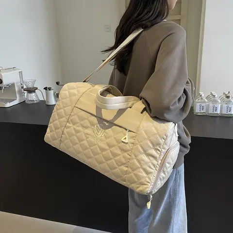 자세히 둘러보기 새롭고 세련된 경량 방수 피트니스 스포츠 가방, 짧은 여행용 손잡이 포함, 여행 가방 스타일 옥스포드 천 소재
