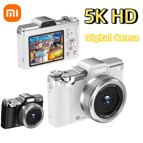 Go To 자세히 둘러보기 샤오미 디지털 카메라 5K HD 픽셀 CCD 휴대용 디지털 카메라 손떨림 방지 비디오 카메라 뷰파인더 플래시 및 다이얼 16배 줌 2025