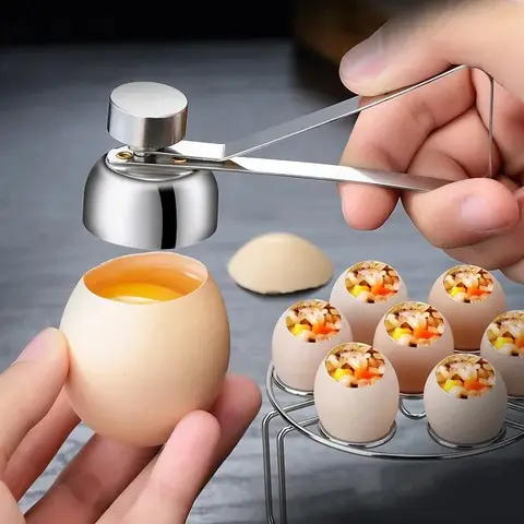 Go To 자세히 둘러보기 스테인레스 스틸 계란 크래커, 계란 절단기, 오프너 가위, 쉘 요리 도구, 요리 스나이퍼, 브레이크 비트 클리퍼, 1 개