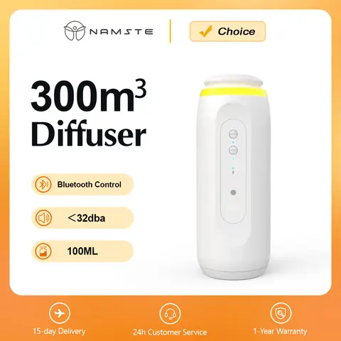 자세히 둘러보기 에센셜 오일 벽 플러그 아로마 디퓨저 300m ³ 전기 향기 기계 화장실 냄새 분배기를 위한 Namste 방 향수 기관총