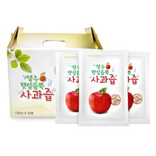 자세히 보기 영주햇살듬뿍 사과즙, 100ml, 50개