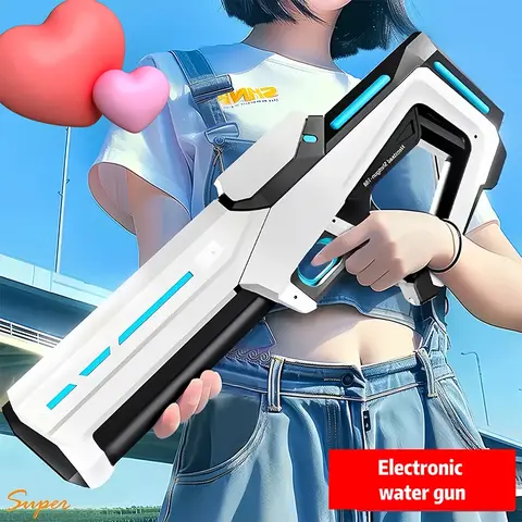Go To 자세히 둘러보기 전기 자동 물 저장 총 장난감 휴대용 어린이 여름 해변 야외 싸움 판타지 스프레이 총 장난감 소년 아이 성인 게임