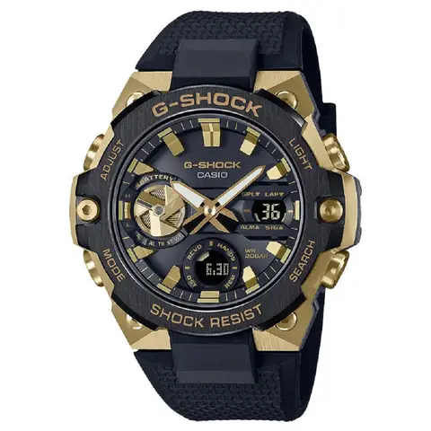 Go To 자세히 둘러보기 카시오 GST-B400 남성용 시계 쿼츠 시계 캐주얼 패션 G-SHOCK 다기능 충격 방지 듀얼 디스플레이 스테인레스 스틸 시계