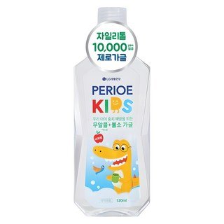 자세히 보기 페리오 자일리톨10000 무알콜 제로 어린이 가글 사과향, 320ml, 1개