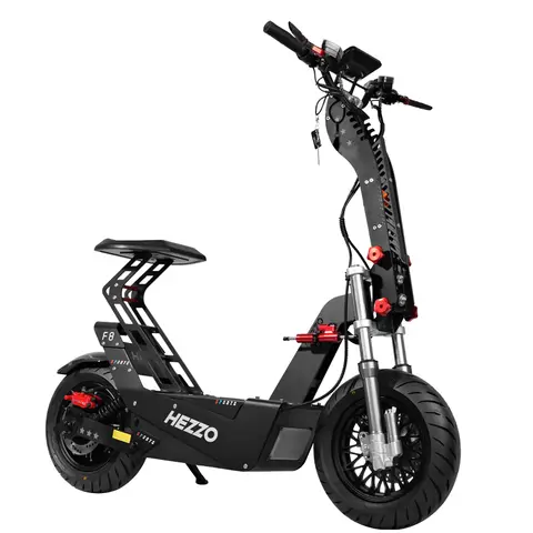 Go To 자세히 둘러보기 헤조 F8 전기 스쿠터 72V 10Kw 100Km/h 50Ah 150Km 장거리 16인치 오프로드 전동 스쿠터 접이식 시트 포함 미국 EU 창고 보유
